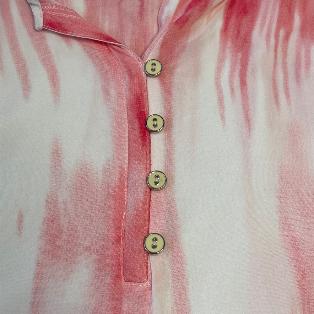 Tribal Pink and Gray Ombre Blouse.  Size XL - Picture 6 of 6